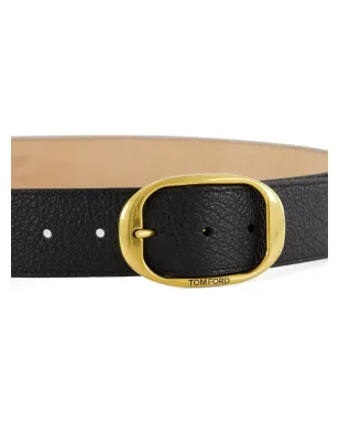 TOM FORD グレインレザー オーバルバックル ベルト - サムネイル4