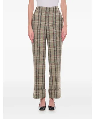 Durazzi Milano タータンチェック カフ付きパンツ - サムネイル1