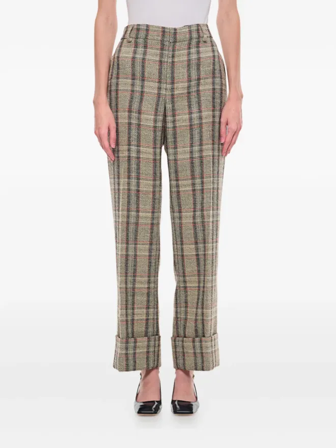 Durazzi Milano Durazzi Milano タータンチェック カフ付きパンツの商品画像