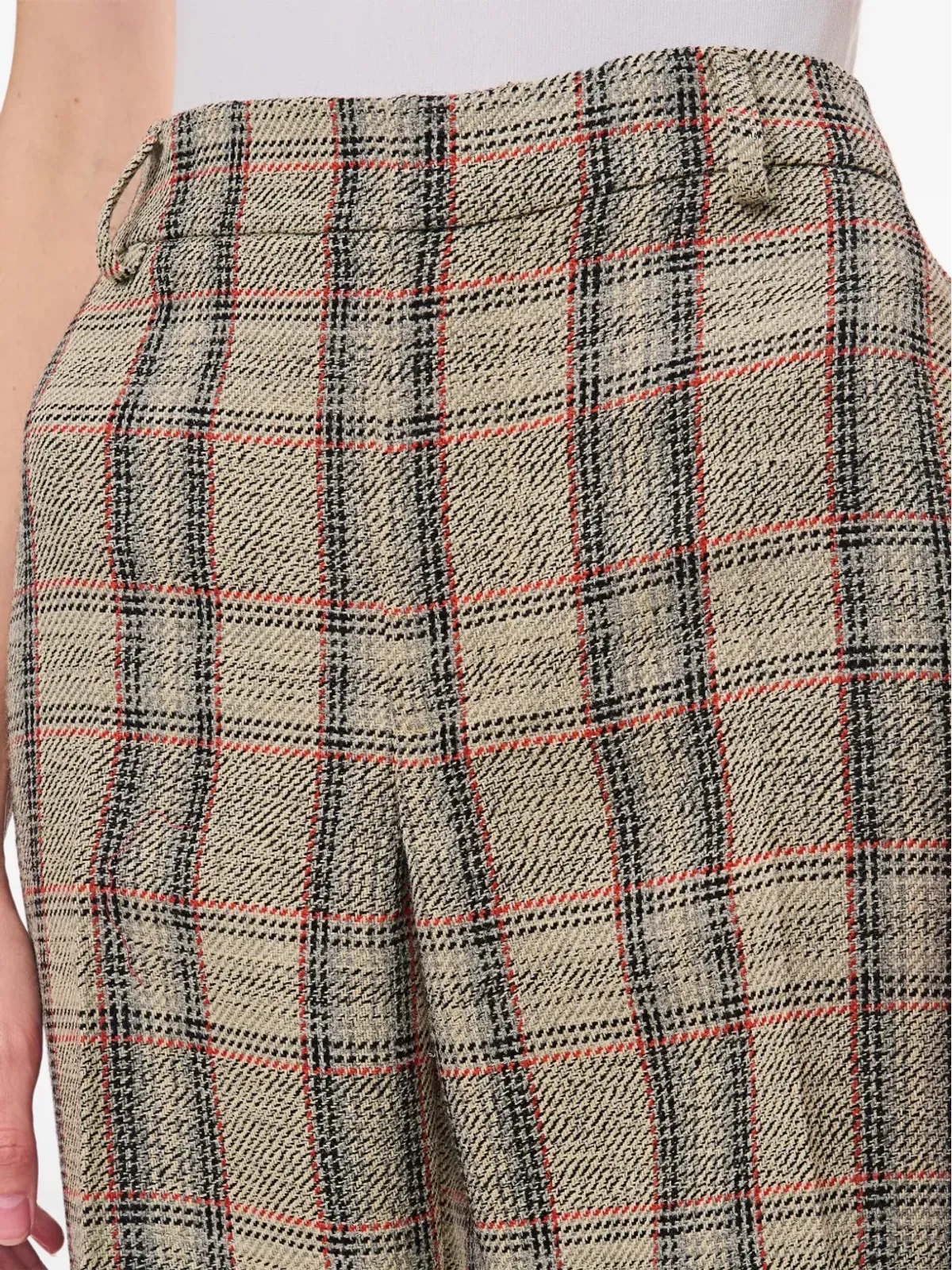 Durazzi Milano タータンチェック カフ付きパンツ - 画像4