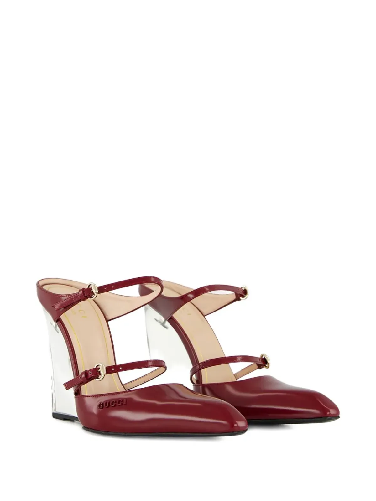 Gucci バックルディテール ウェッジミュール - 画像4