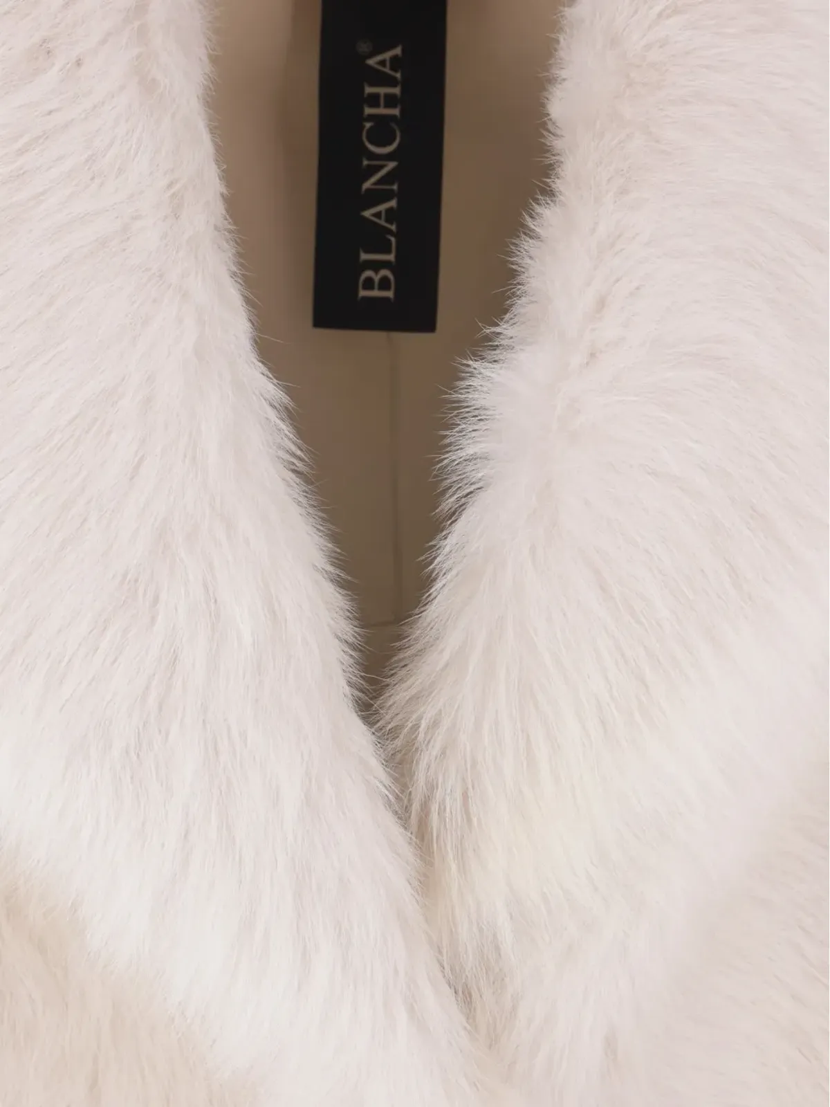 Blancha ワイドカラー シアリング コート - 画像3