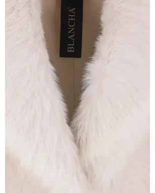 Blancha ワイドカラー シアリング コート - サムネイル3