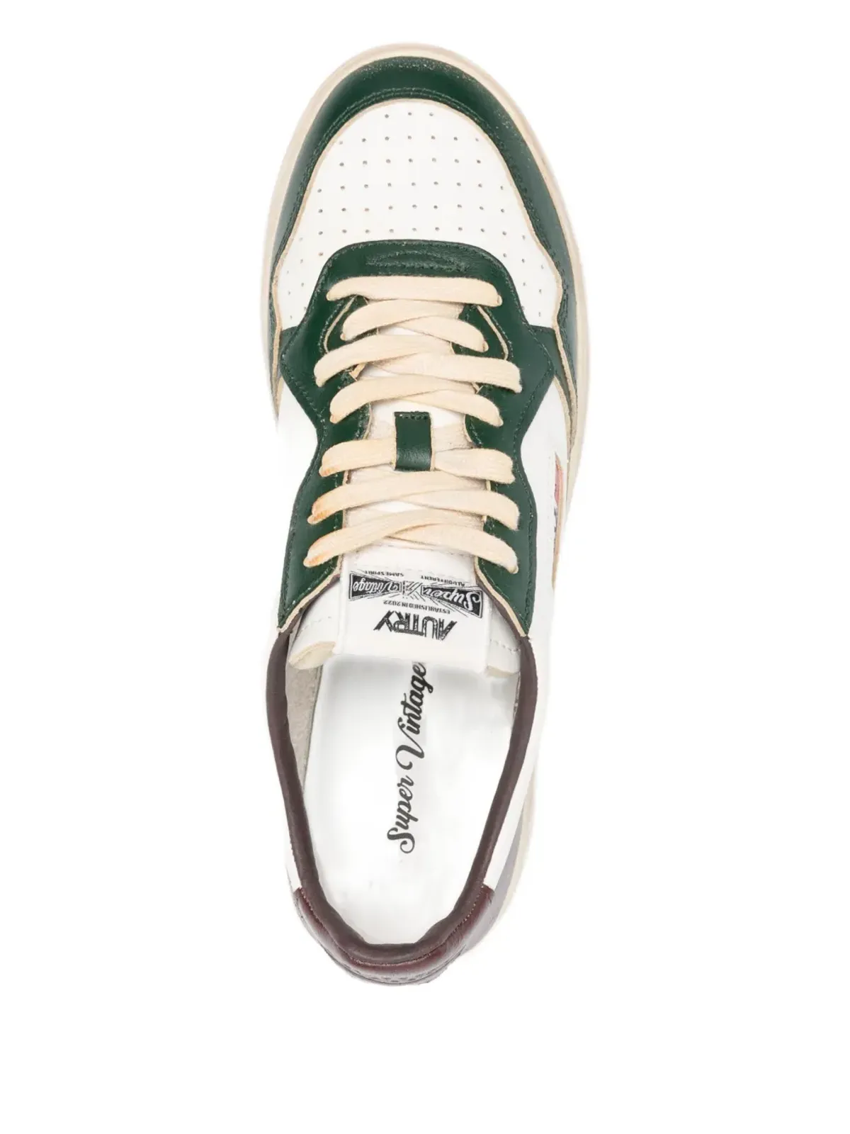 Autry leather-panelled sneakers - White - 画像4