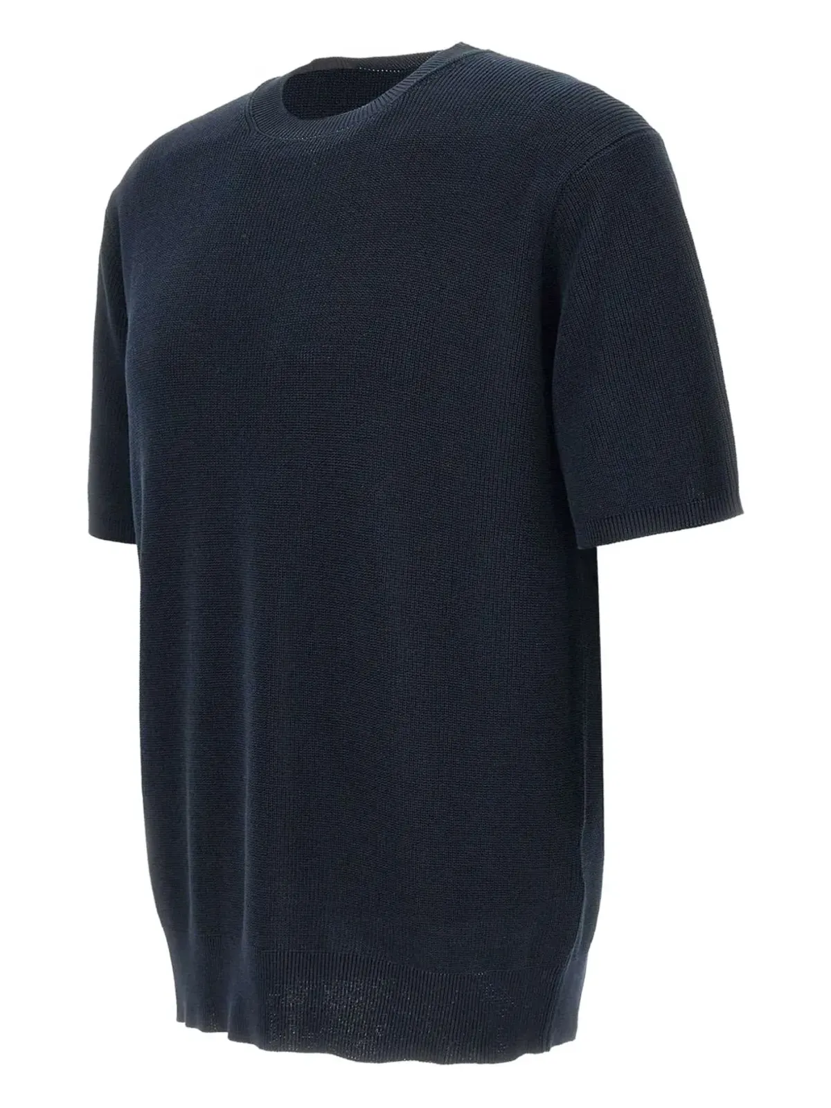 Filippo De Laurentiis クルーネックリブ編みTシャツ - ブルー - 画像3