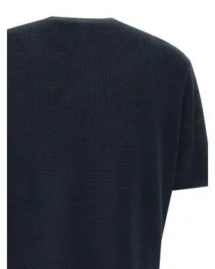 Filippo De Laurentiis クルーネックリブ編みTシャツ - ブルー - サムネイル4
