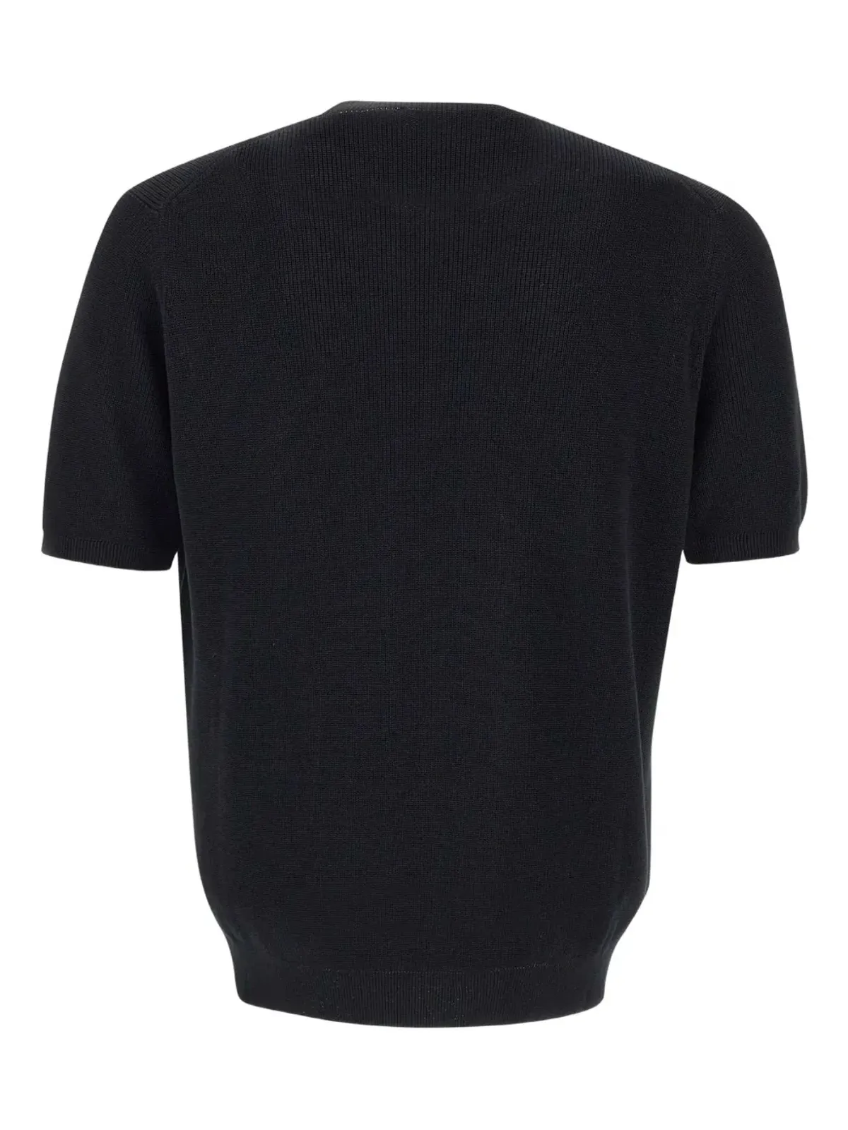 Filippo De Laurentiis リブ編み 半袖Tシャツ - ブラック - 画像2