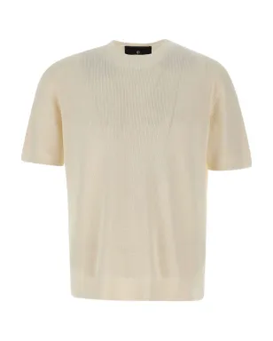 Filippo De Laurentiis コットンリブTシャツ - White - サムネイル1