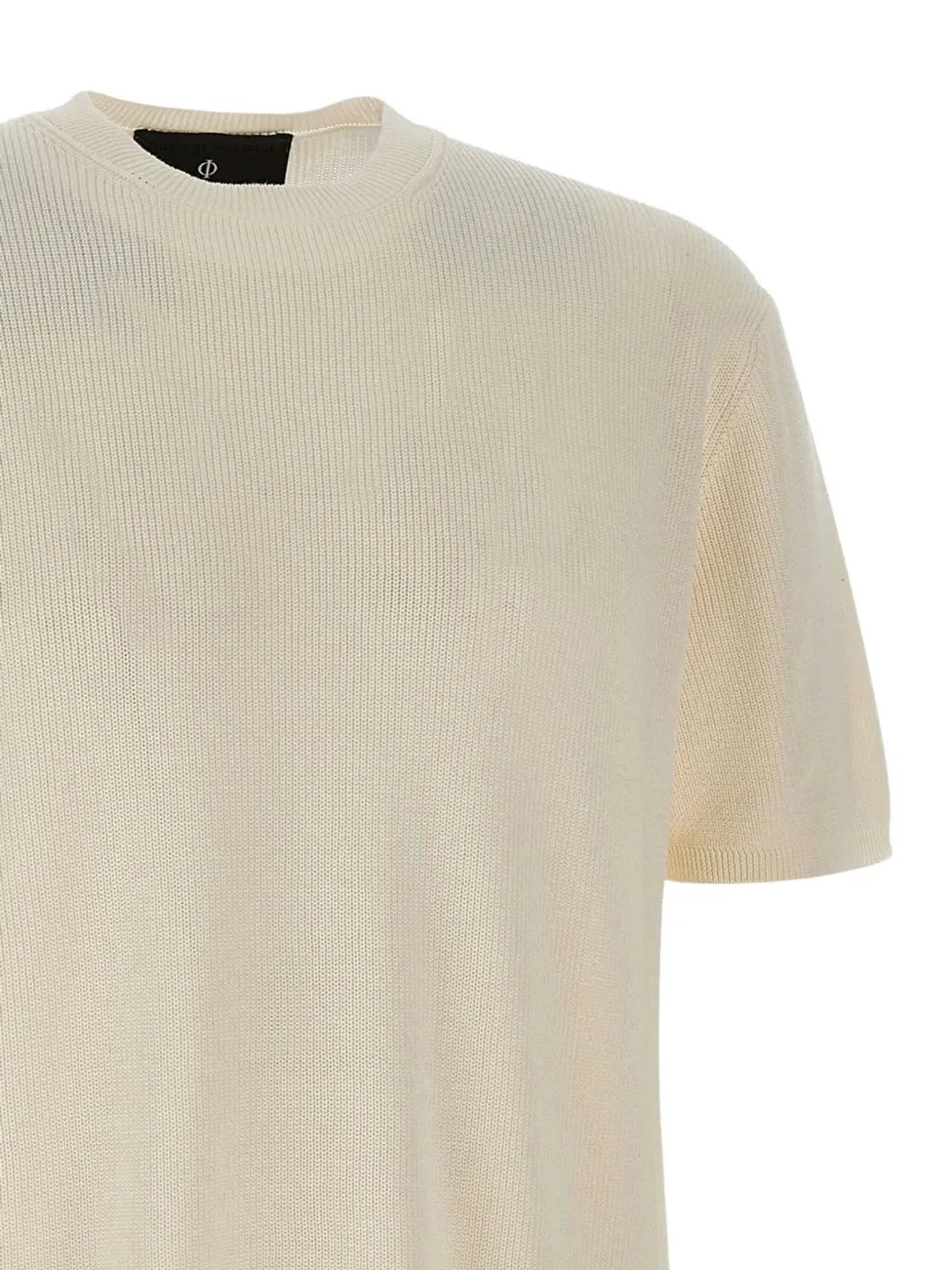 Filippo De Laurentiis コットンリブTシャツ - White - 画像5