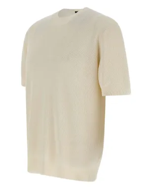 Filippo De Laurentiis コットンリブTシャツ - White - サムネイル3