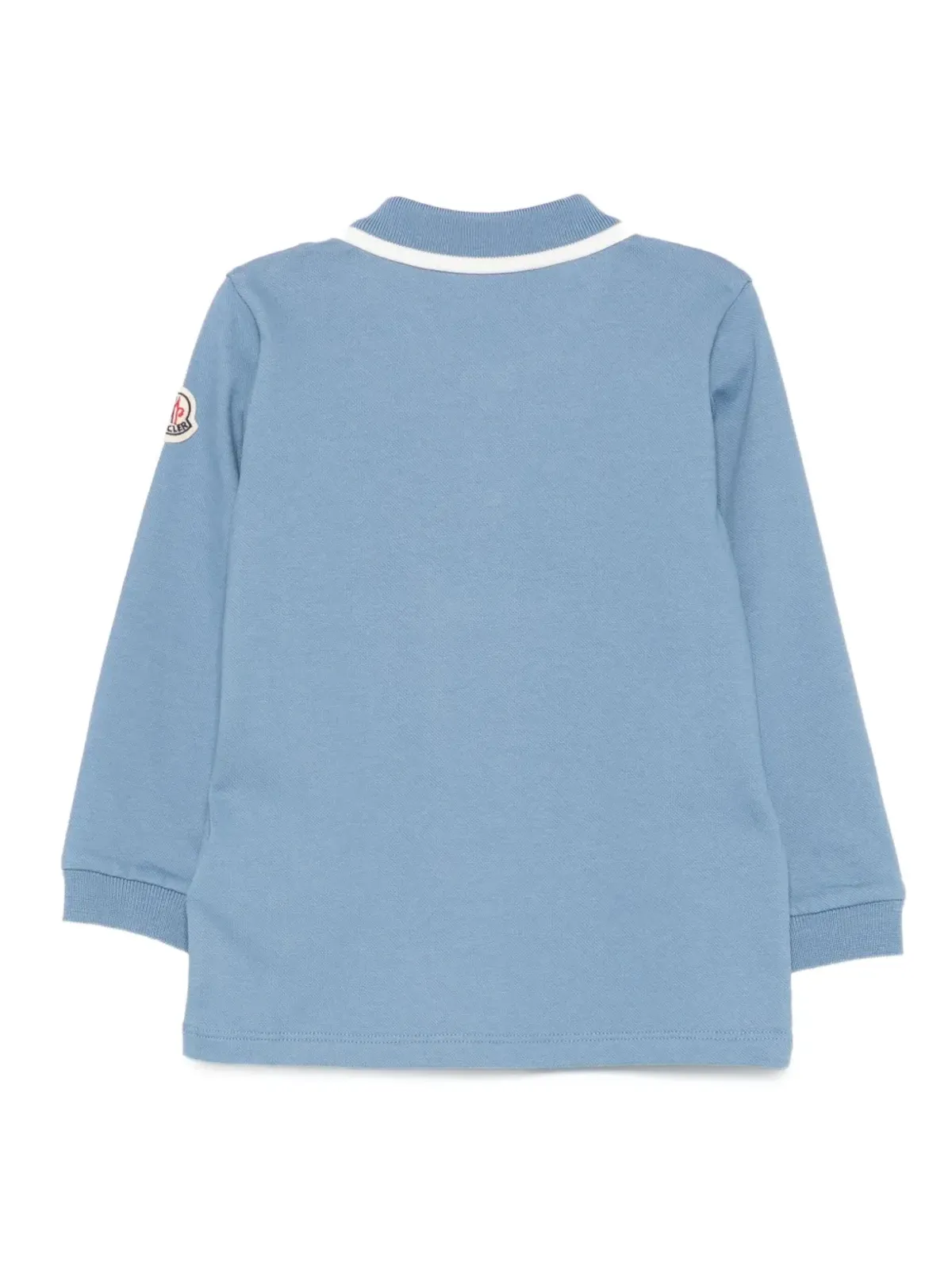 Moncler Enfant テディアップリケ長袖ポロシャツ - 画像2