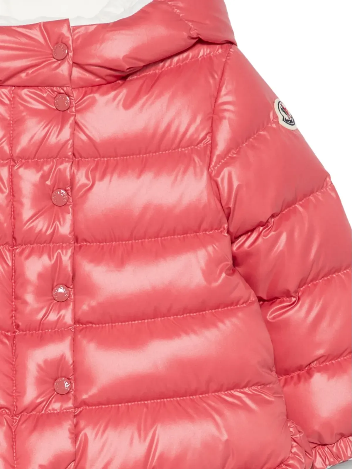 Moncler Enfant タズイ フリル付きフードジャケット - 画像3