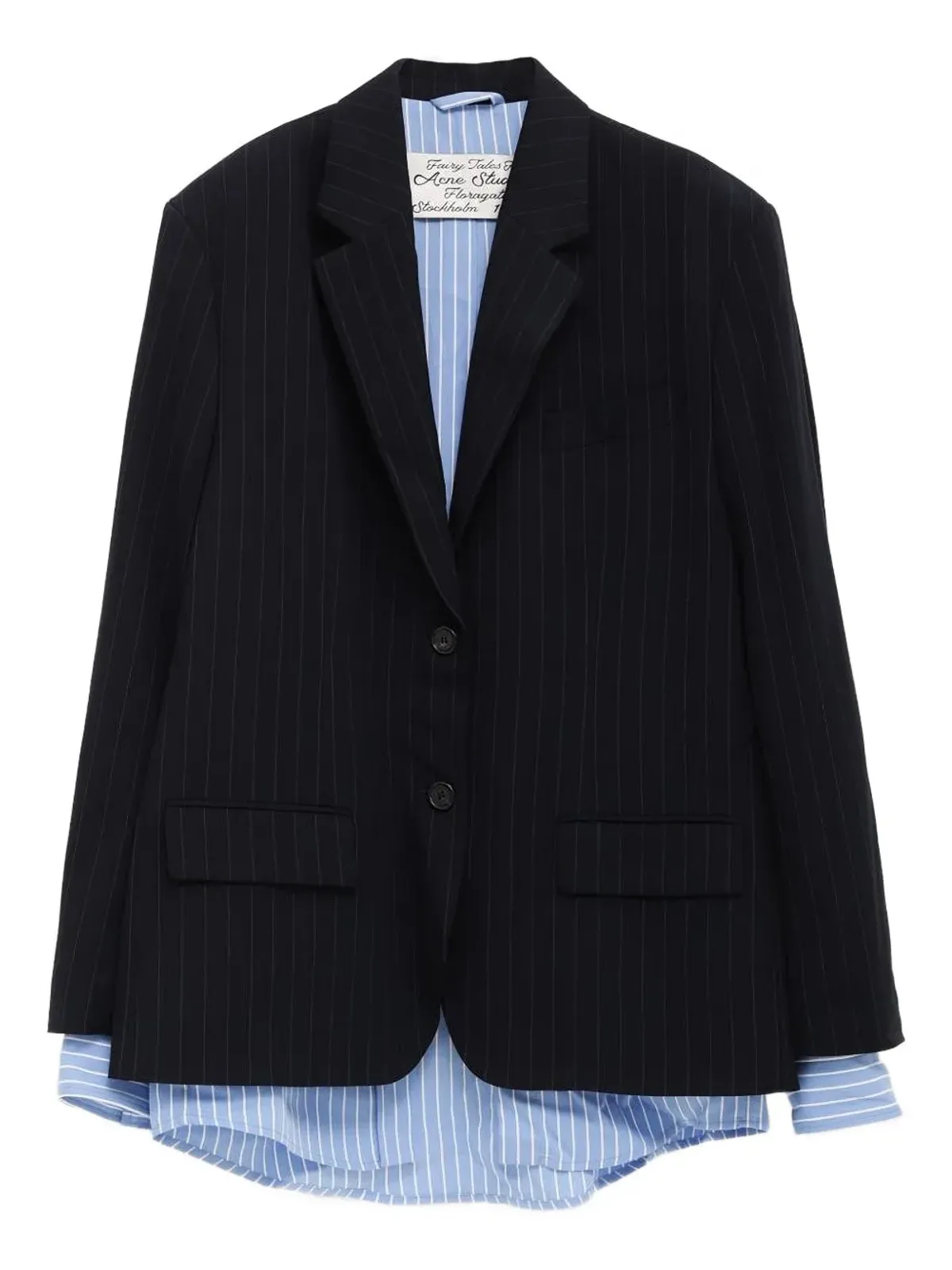 ACNE STUDIOS ピンストライプのシングルブレストブレザー - 画像1