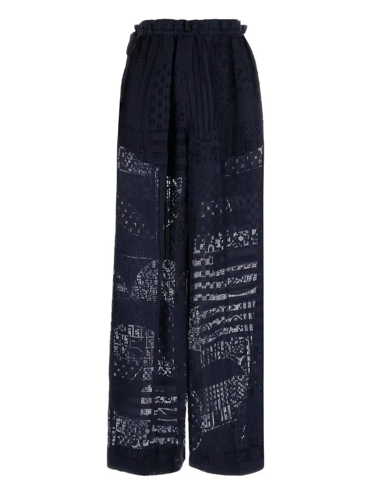 FENDI 刺繍入りワイドレッグパンツ - 画像2