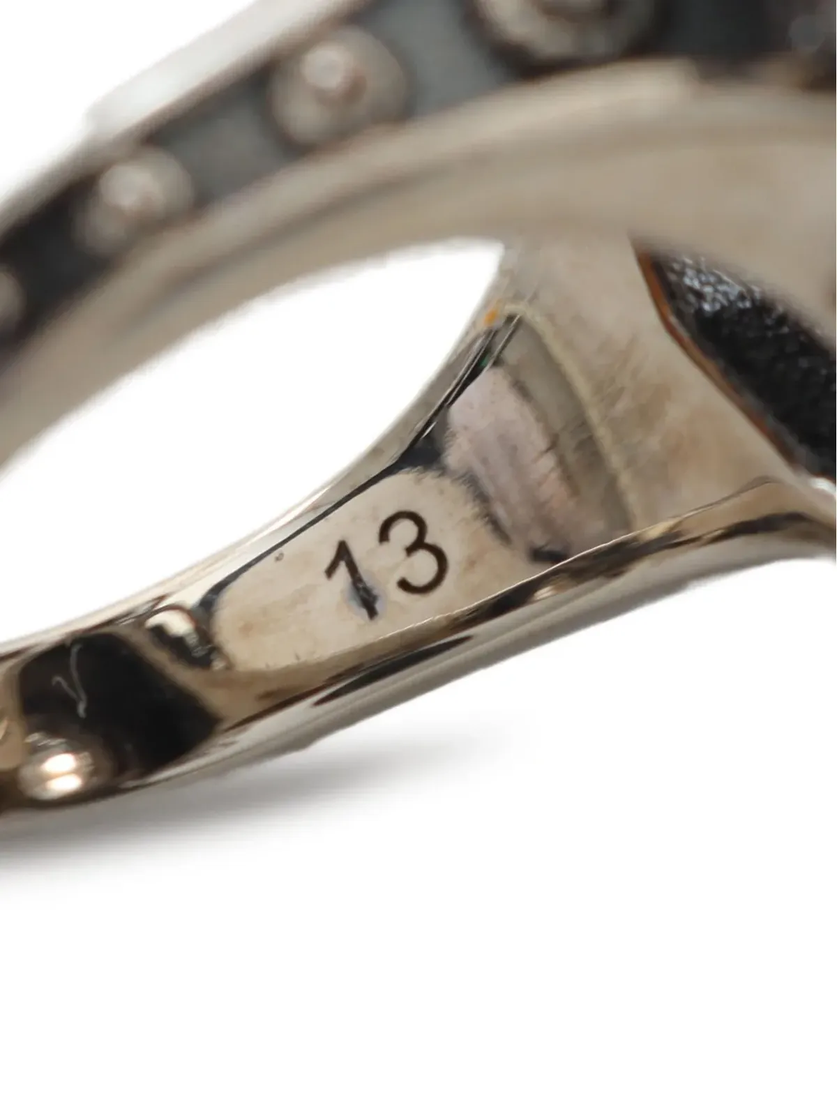 Alexander McQueen Pre-Owned 花モチーフ クリスタル リング - 画像5