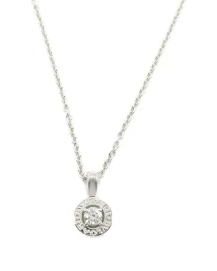Bvlgari Pre-Owned 2010s 18K White Gold 1PD Diamond Necklace - Silver - サムネイル1