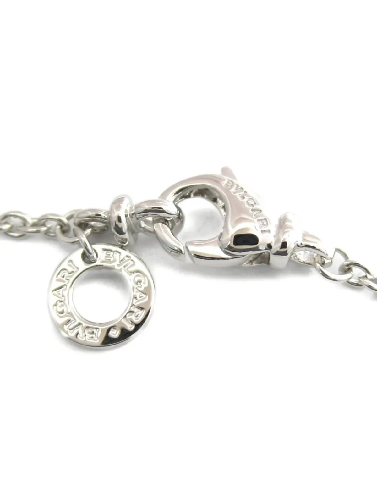 Bvlgari Pre-Owned 2010s 18K White Gold 1PD Diamond Necklace - Silver - 画像4