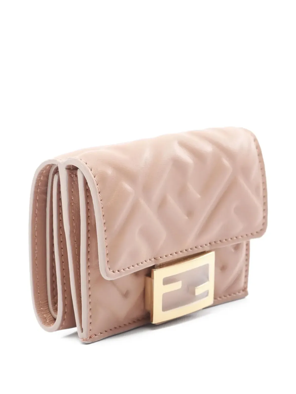 Fendi Pre-Owned バゲット型 キルティング レザー ウォレット（ピンク） - 画像2