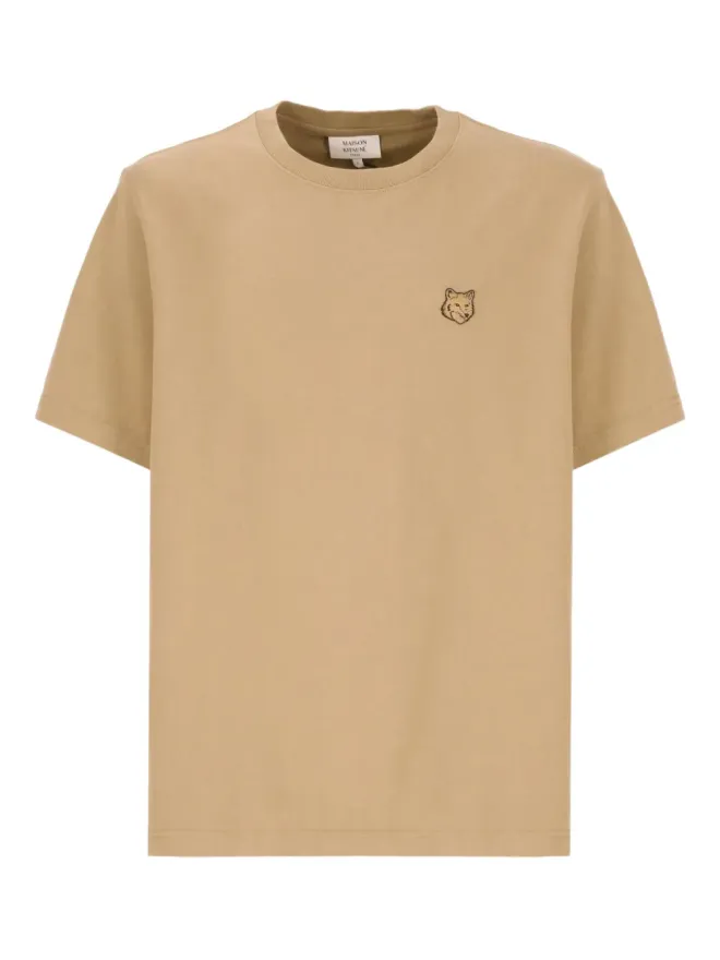 Maison Kitsuné Maison Kitsuné Bold Fox appliqué T-shirt - Neutralsの商品画像