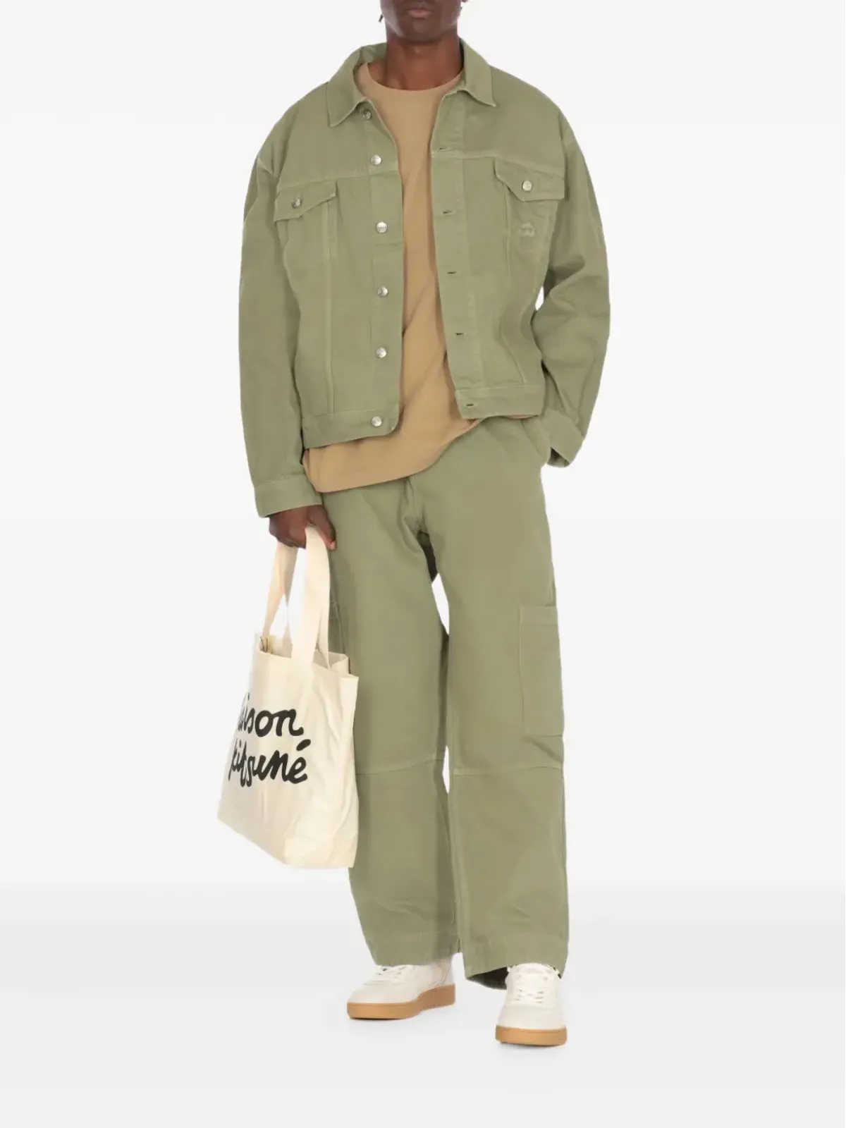 Maison Kitsuné Bold Fox appliqué T-shirt - Neutrals - 画像2