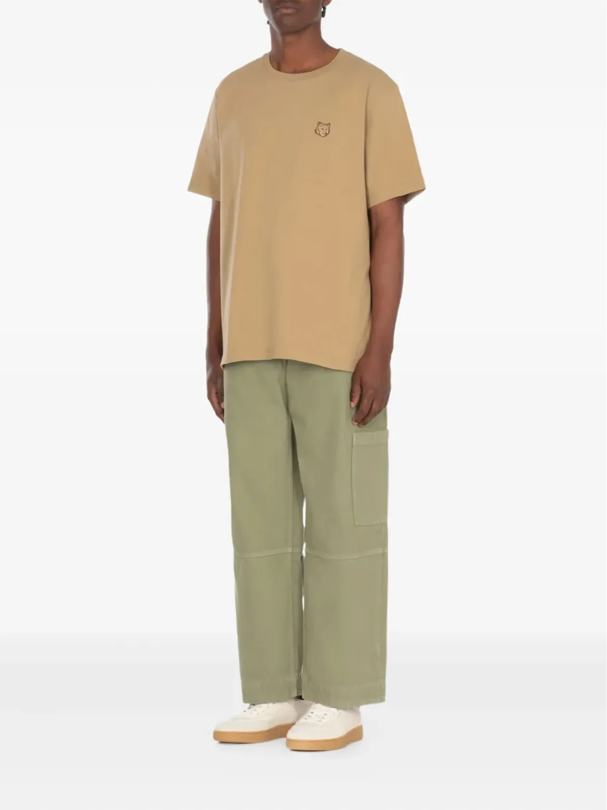 Maison Kitsuné Bold Fox appliqué T-shirt - Neutrals - 画像3