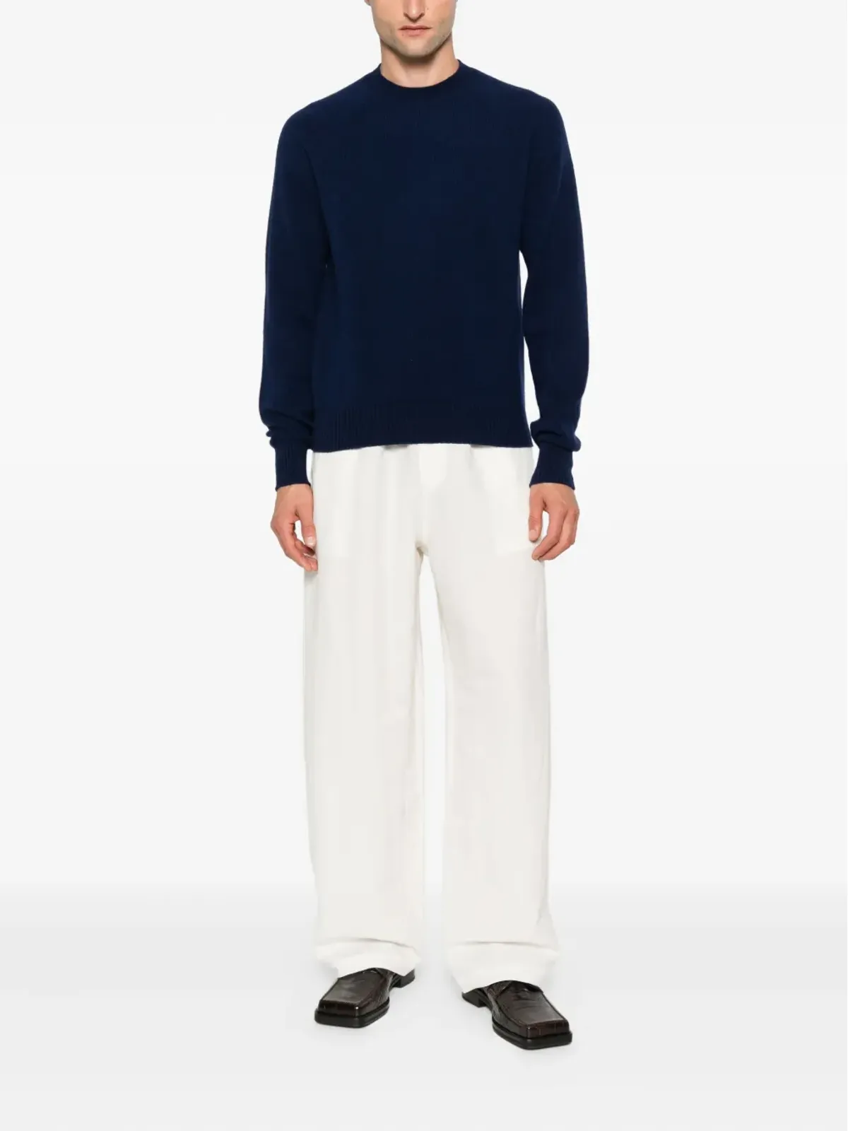 TOM FORD ウールカシミヤセーター ブルー - 画像2