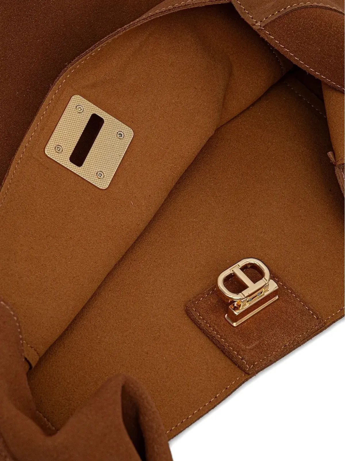 TWINSET Ventotene スエード クラスプ トートバッグ - 画像4