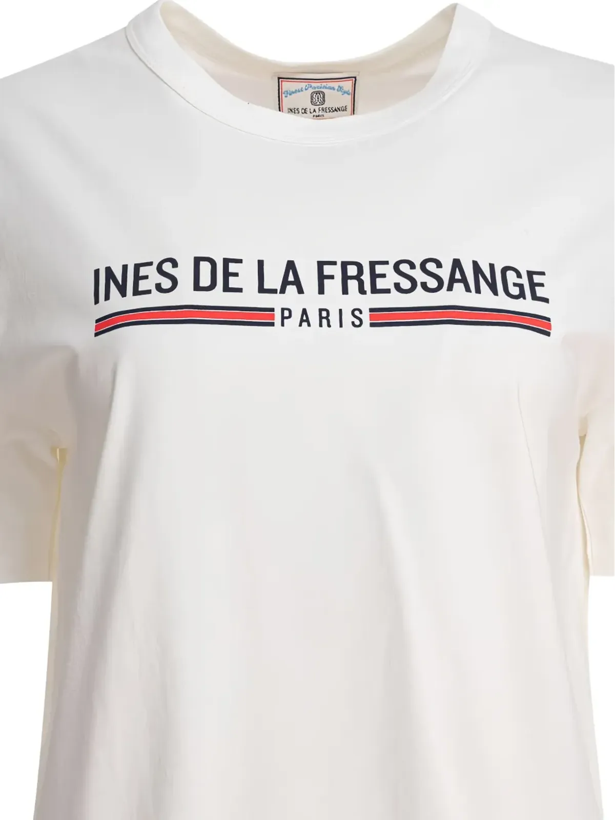 Ines De La Fressange ロゴプリント コットンTシャツ - 画像3