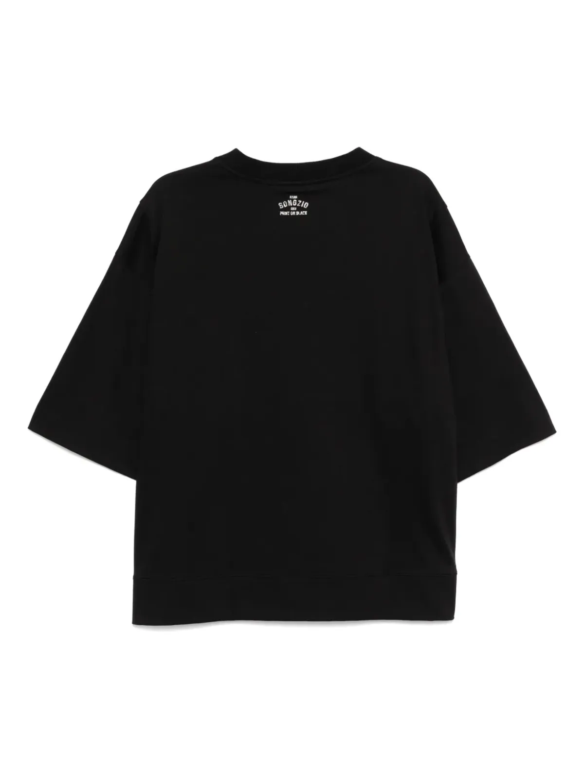 SONGZIO ペイントTシャツ - ブラック - 画像2