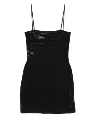 Alexander Wang クリスタル装飾ミニドレス - ブラック - サムネイル1