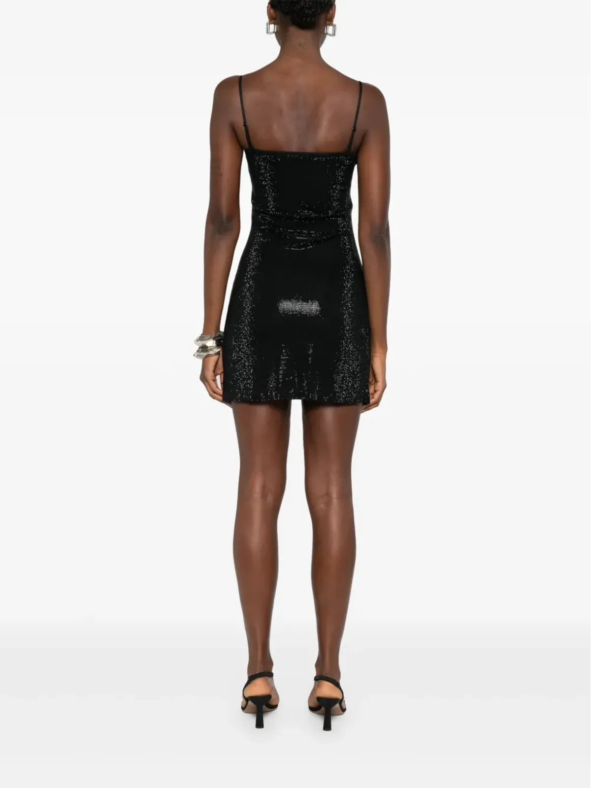 Alexander Wang クリスタル装飾ミニドレス - ブラック - 画像4