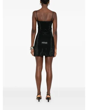Alexander Wang クリスタル装飾ミニドレス - ブラック - サムネイル4