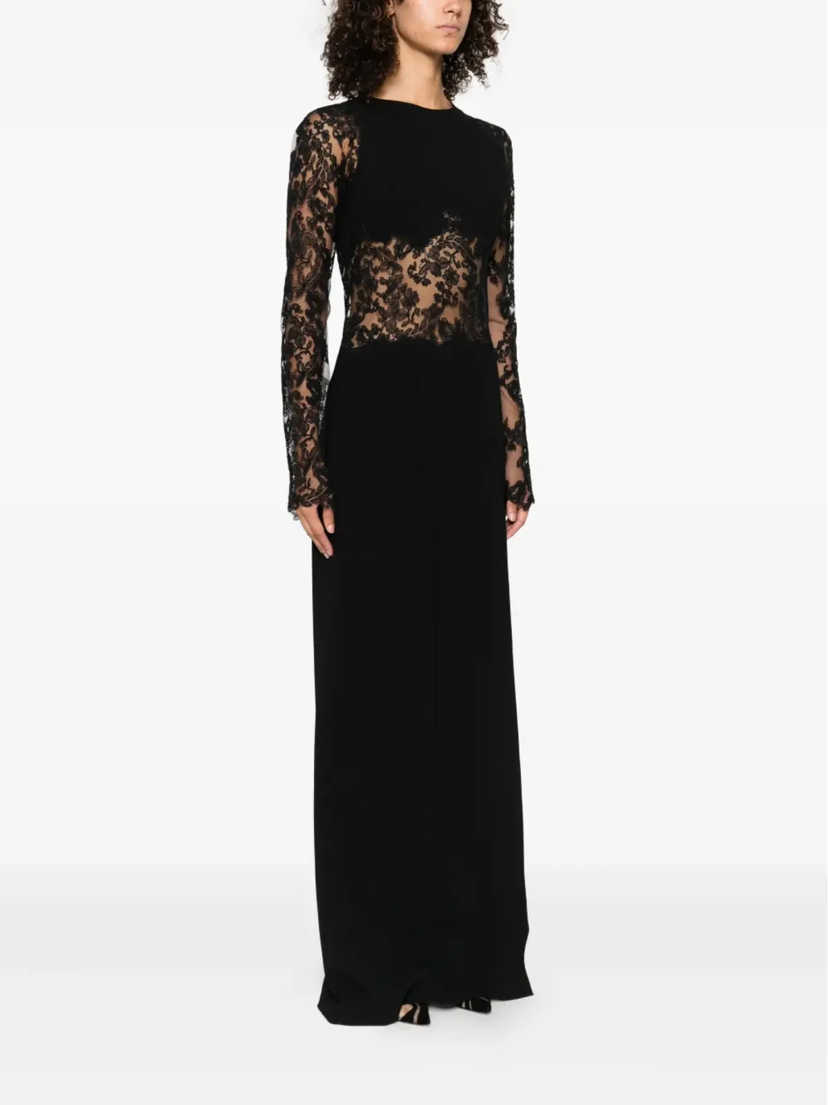Ermanno Scervino レースパネル付きマキシドレス - 画像3