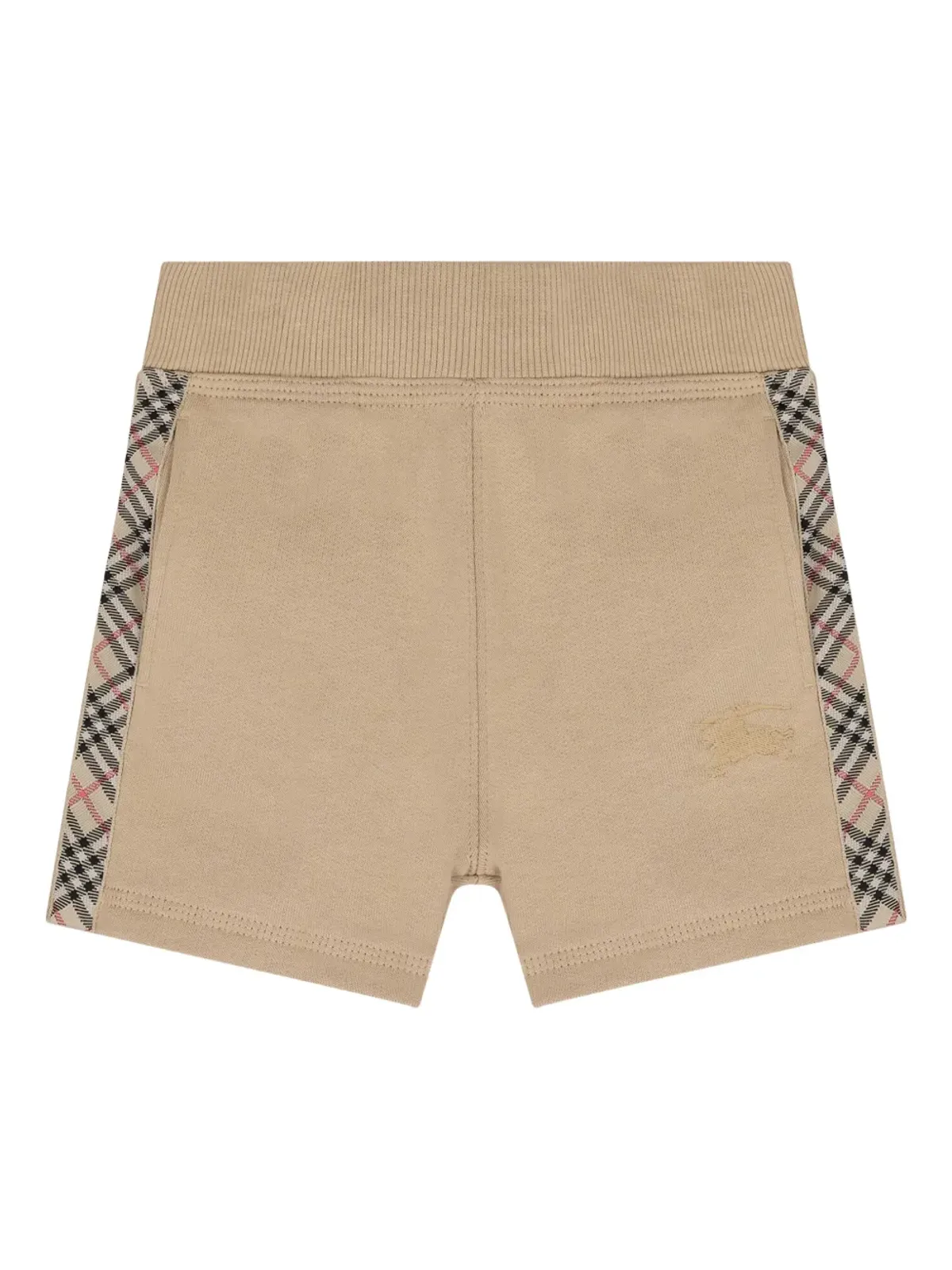 Burberry Kids 刺繍ロゴ チェックパネル ショーツ - 画像1