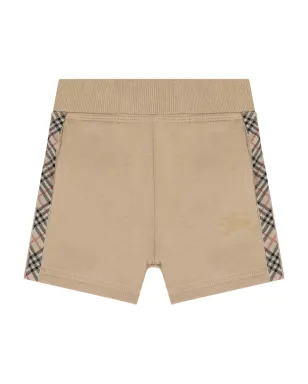 Burberry Kids 刺繍ロゴ チェックパネル ショーツ - サムネイル1