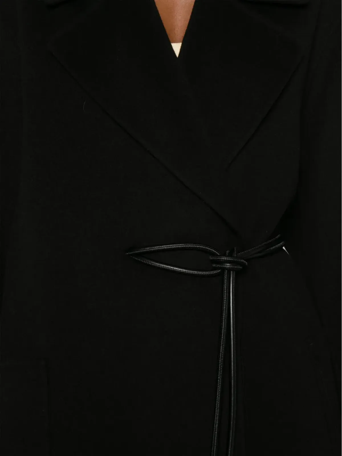 Sportmax ベルト付きコート（ブラック） - 画像5