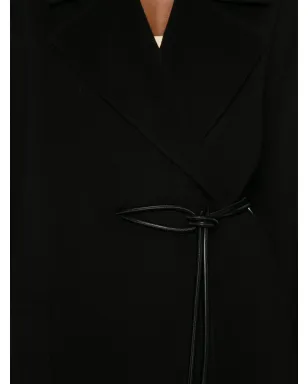 Sportmax ベルト付きコート（ブラック） - サムネイル5
