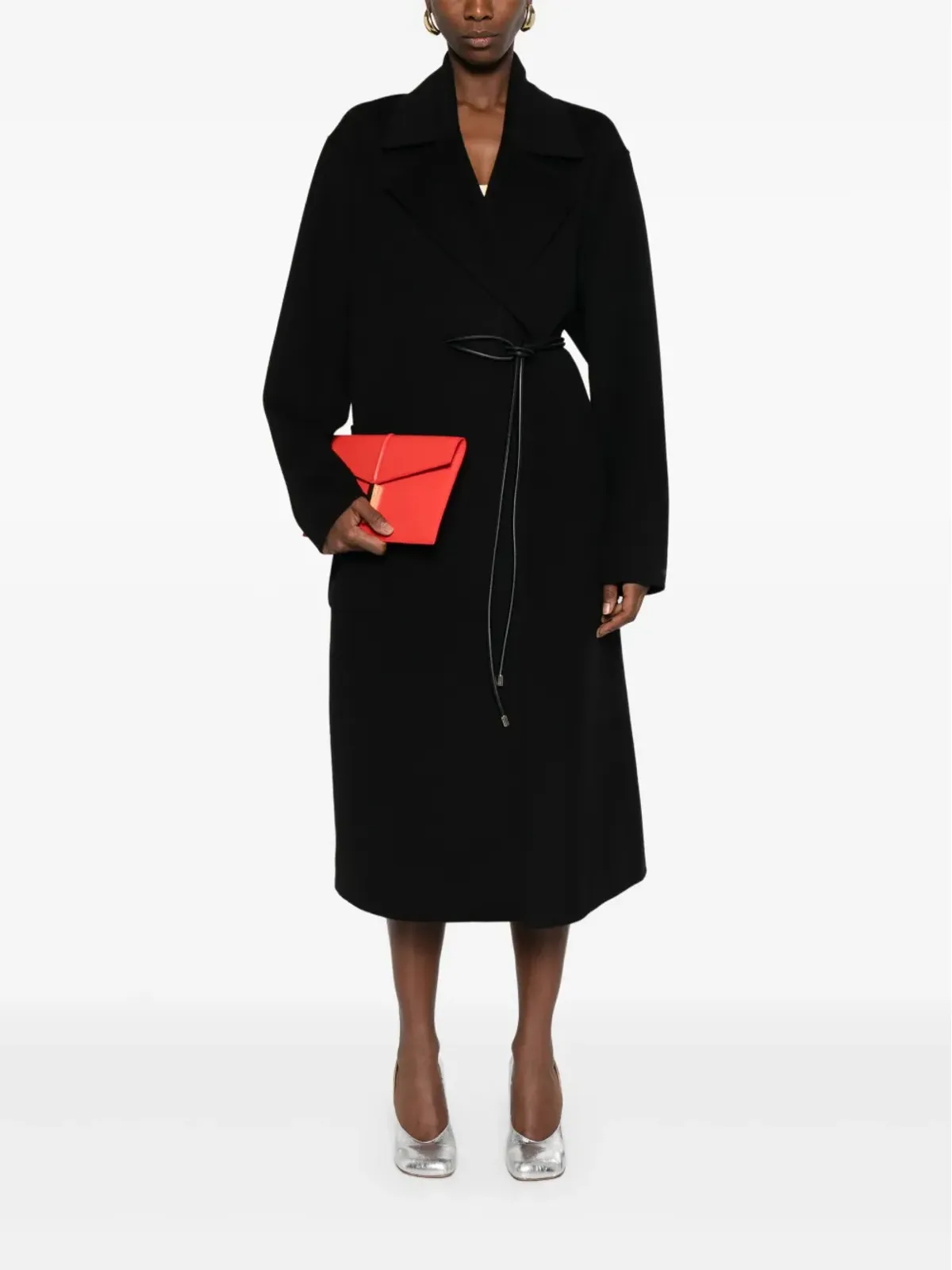 Sportmax ベルト付きコート（ブラック） - 画像2