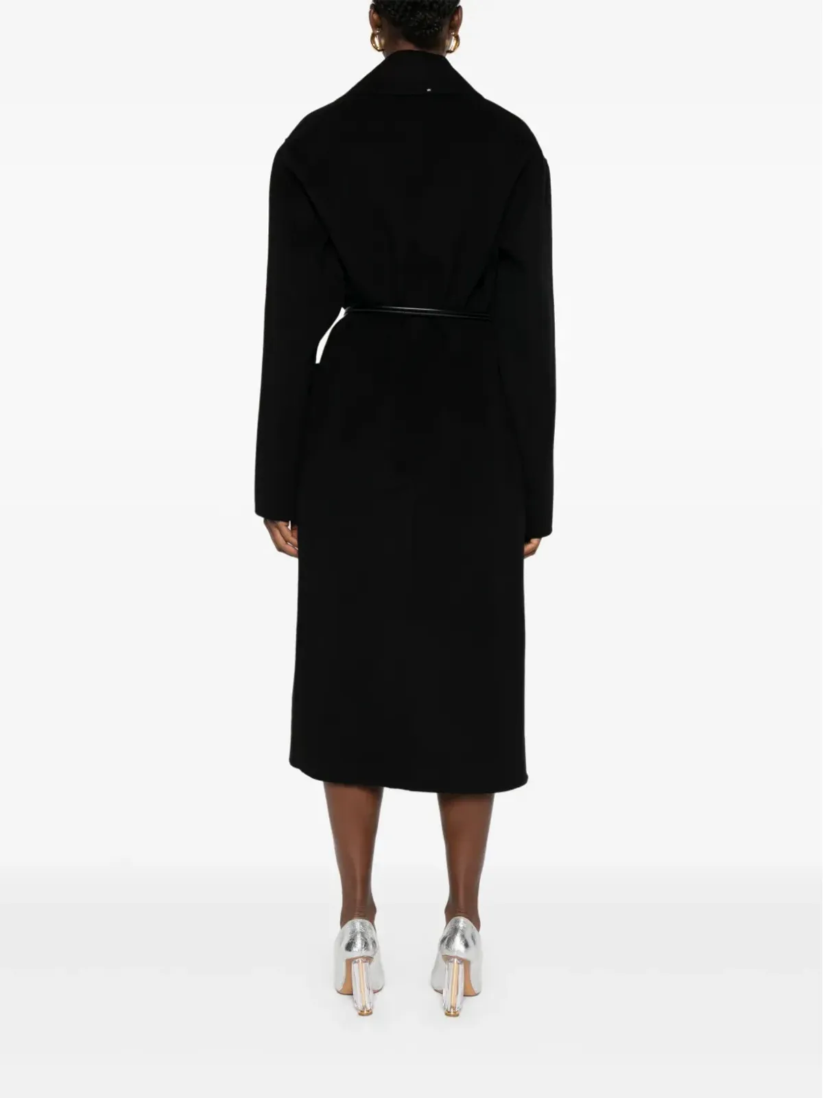Sportmax ベルト付きコート（ブラック） - 画像4