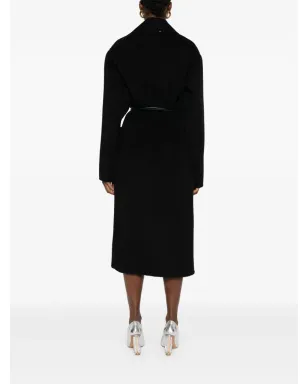 Sportmax ベルト付きコート（ブラック） - サムネイル4