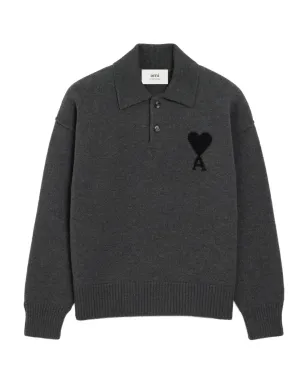 AMI Paris Ami De Coeur ウールポロシャツ - サムネイル1