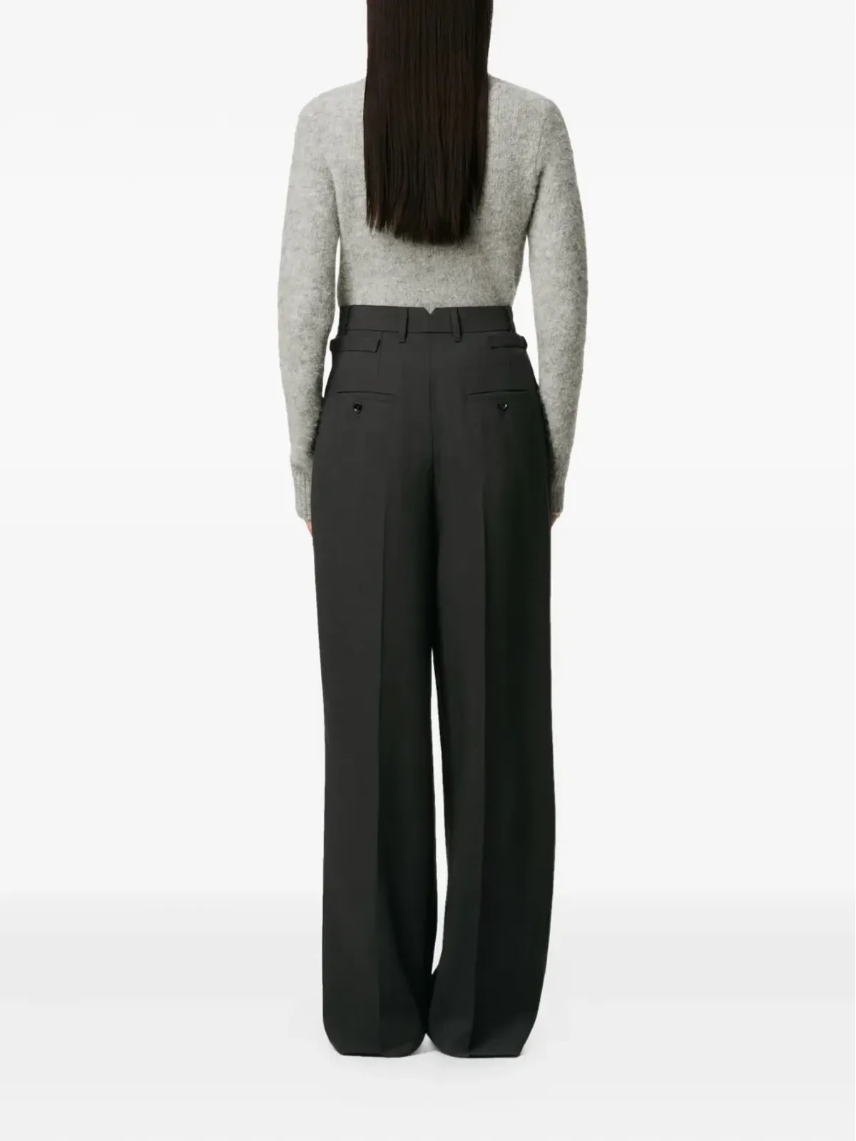 AMI Paris ウールのハイウエストパンツ - 画像4