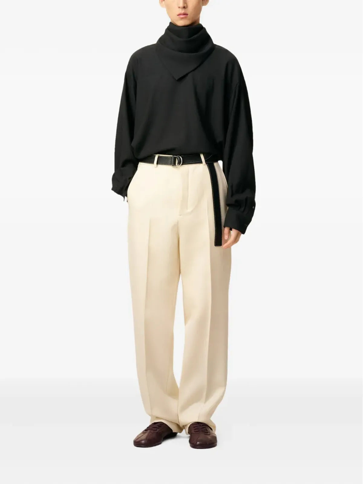 AMI Paris ウールのワイドレッグパンツ - 画像2