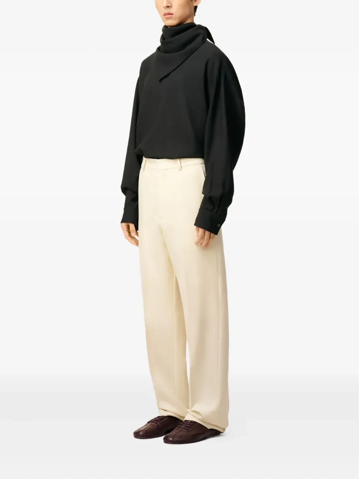 AMI Paris ウールのワイドレッグパンツ - 画像3