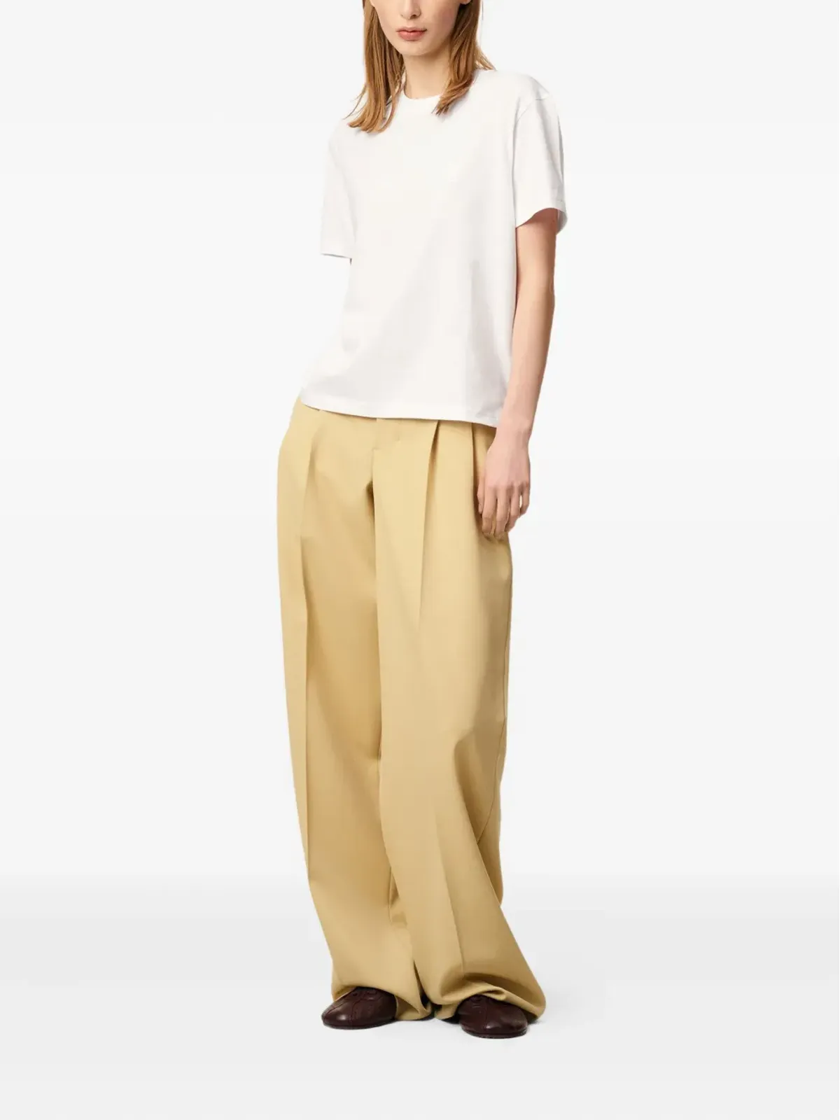 AMI Paris Ami de Coeurモチーフ オーガニックコットン Tシャツ - 画像2