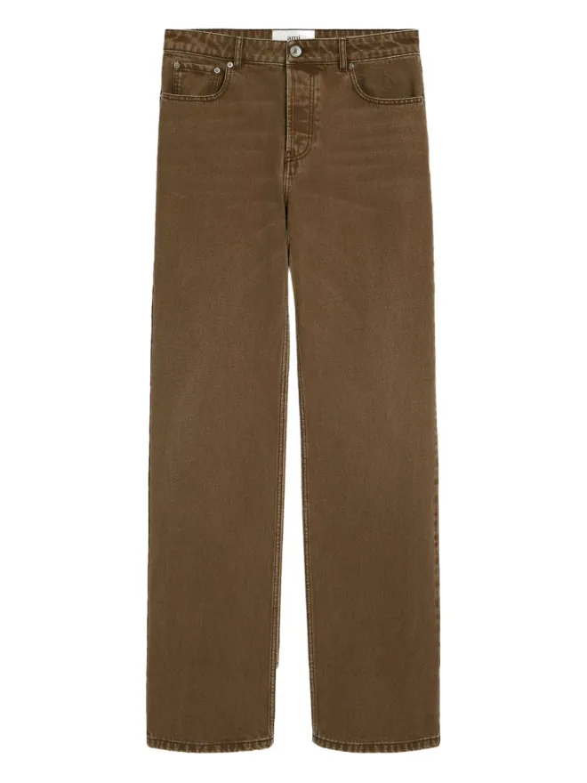 AMI Paris AMI Paris コットン ルーズフィットデニム ブラウンの商品画像
