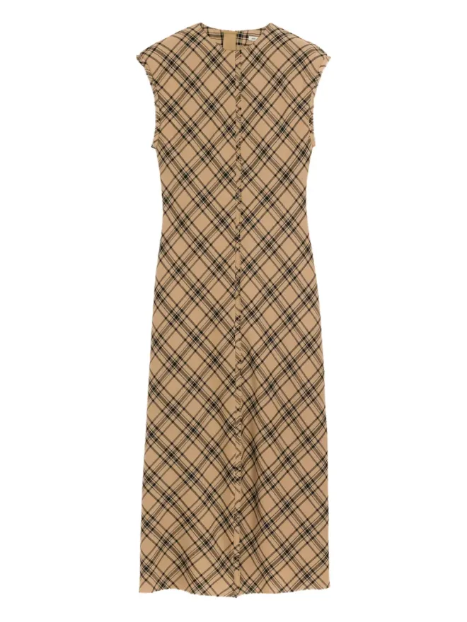 AMI Paris AMI Paris チェック柄ウールロングドレスの商品画像