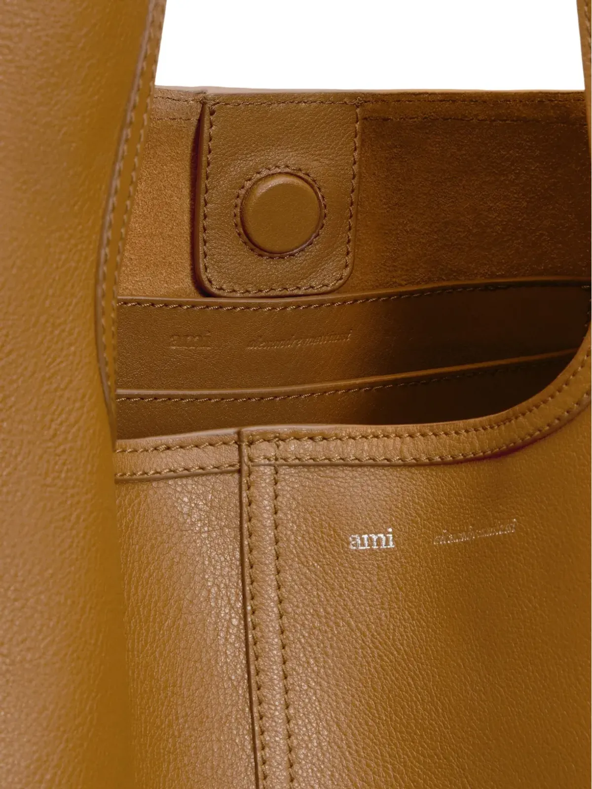 AMI Paris エティエンヌ レザー ホーボーバッグ - 画像5