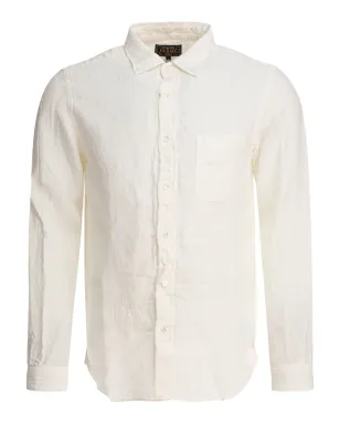 BEAMS PLUS リネン ポケットシャツ - White - サムネイル1