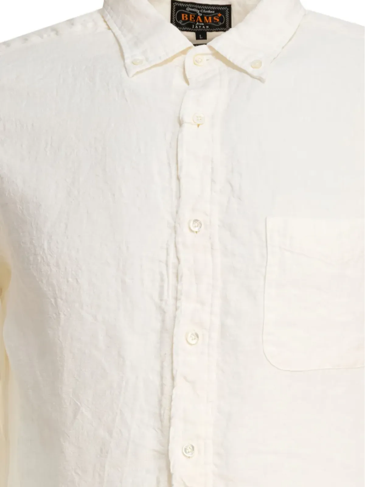 BEAMS PLUS リネン ポケットシャツ - White - 画像3